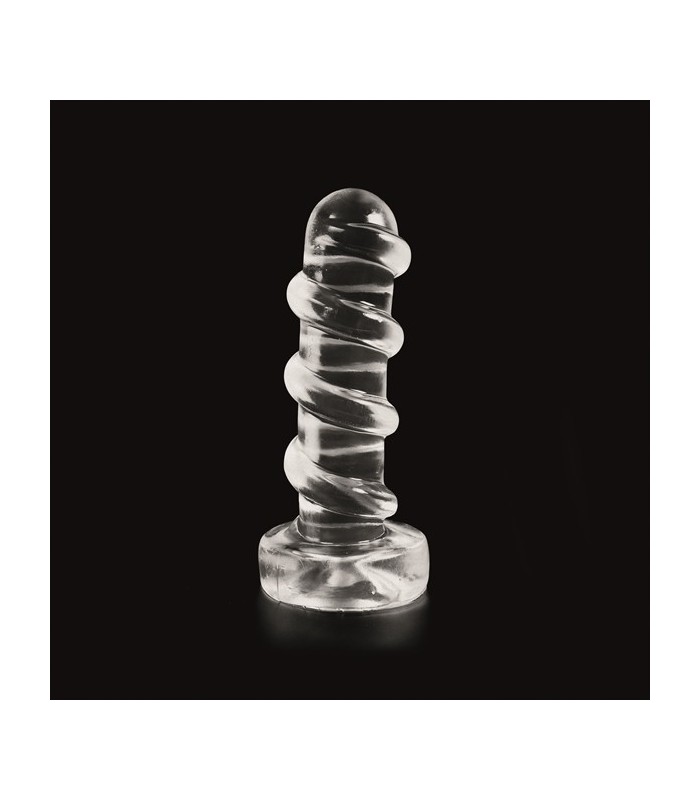 Dildo géant méga spirale transparent