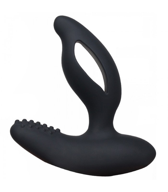 Stimulateur de Prostate Vibrant Silicone Noir - sextoy homme - gay shop