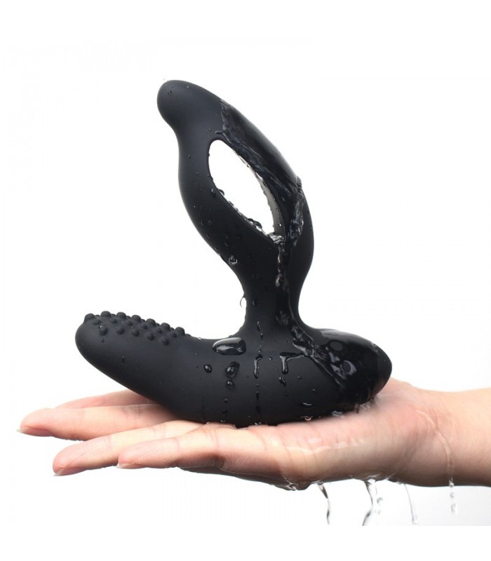 Stimulateur de Prostate Vibrant Silicone Noir - sextoy homme - gay shop