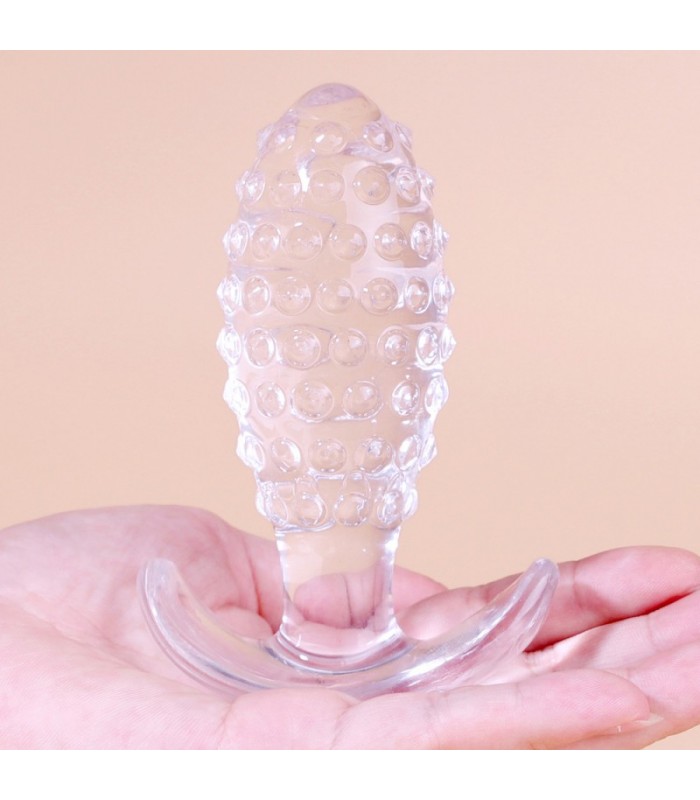 Plug Anal Perlé Transparent - sextoy gay - gay shop