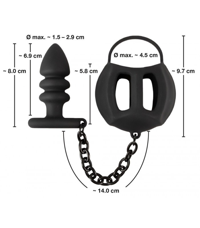 Cage à Testicules avec Plug Anal