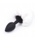 Plug Anal Queue de Lapin Silicone Noir