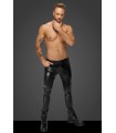 Pantalon Noir Effet Cuir Serpent - Noir Handmade Homme - Vestiaire Gay Shop