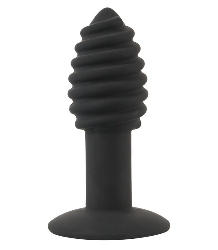 Butt Plug Vibrant Silicone Twist 10x3,9cm