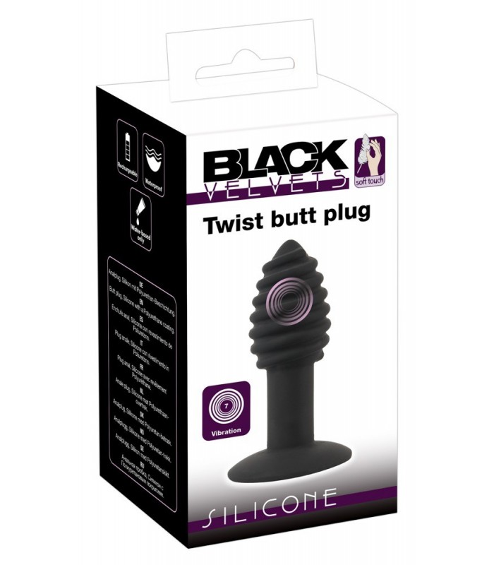 Butt Plug Vibrant Silicone Twist 10x3,9cm