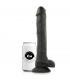 Gode Ventouse Cock Réaliste Noir 21x4,1cm