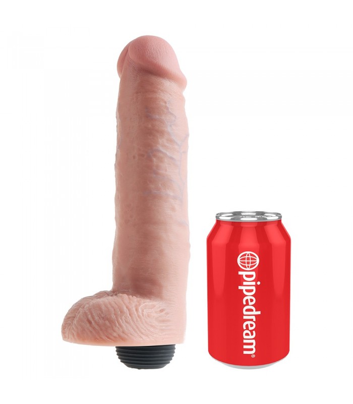 Gode Squirting 10" King Cock Balls 20x5,3cm gay gode