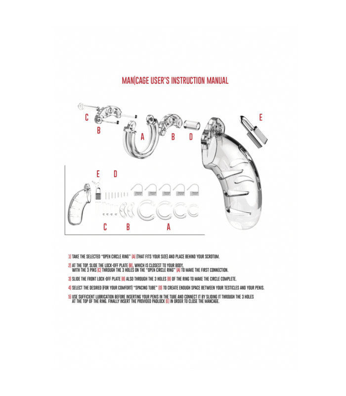Cage de Chasteté Mancage 03 Transparente