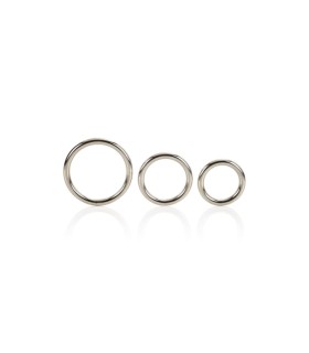 Set de Cock Ring Métal Silver