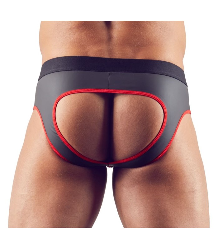 Jockstrap Zip Noir et Rouge Svenjoyment