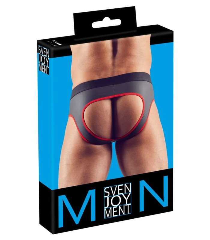 Jockstrap Zip Noir et Rouge Svenjoyment