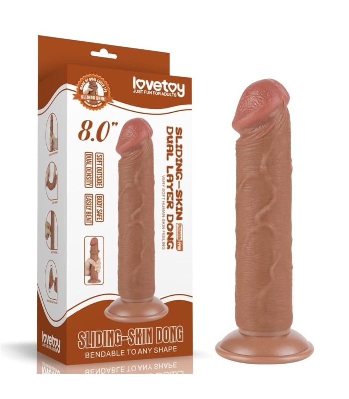 Gode Réaliste Marron Dual Layer 20x3,8cm Lovetoy