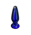 Plug Anal Verre Vibrant Bleu 11,5x4cm