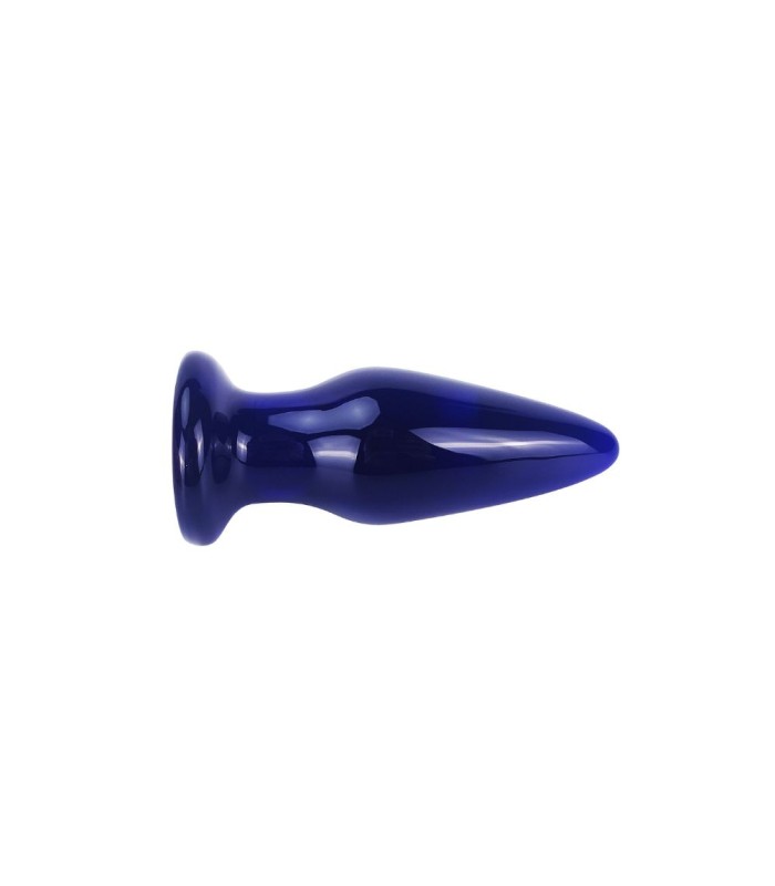 Plug Anal Verre Vibrant Bleu 11,5x4cm