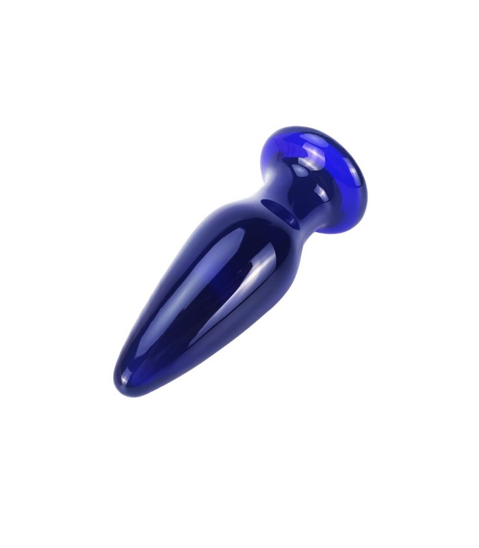 Plug Anal Verre Vibrant Bleu 11,5x4cm