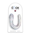 Gode Double Transparent 33x4cm King Cock Clear