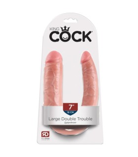 Gode Double Large Réaliste 43 cm King Cock