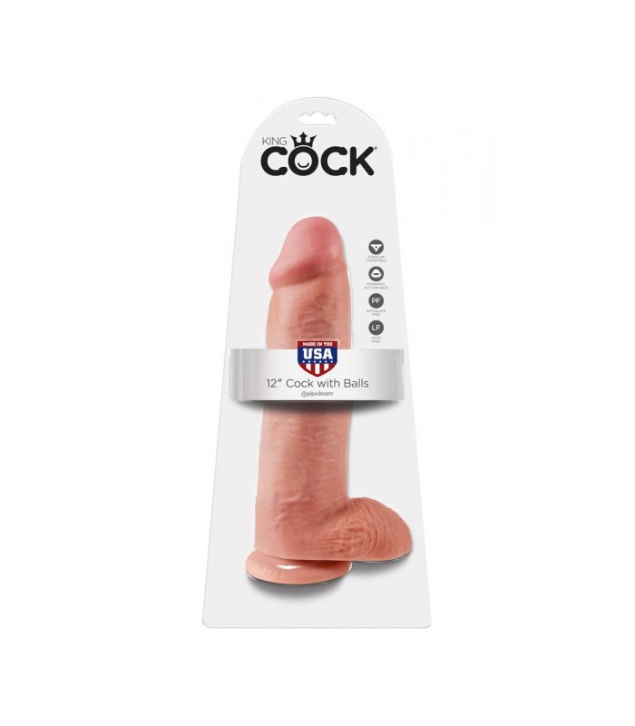 Gode XXL 12" King Cock Balls 27x8cm