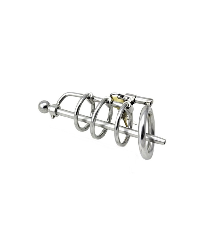 Cage de Chasteté Métal Tige Urètre 13cm