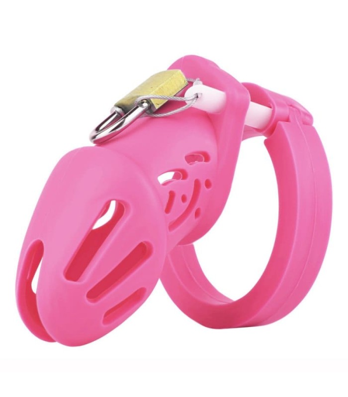 Cage de Chasteté Silicone Exquise SM rose