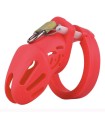 Cage de Chasteté Silicone Exquise SM rouge