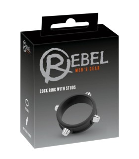 Cockring Extensible Silicone à Clous Rebel