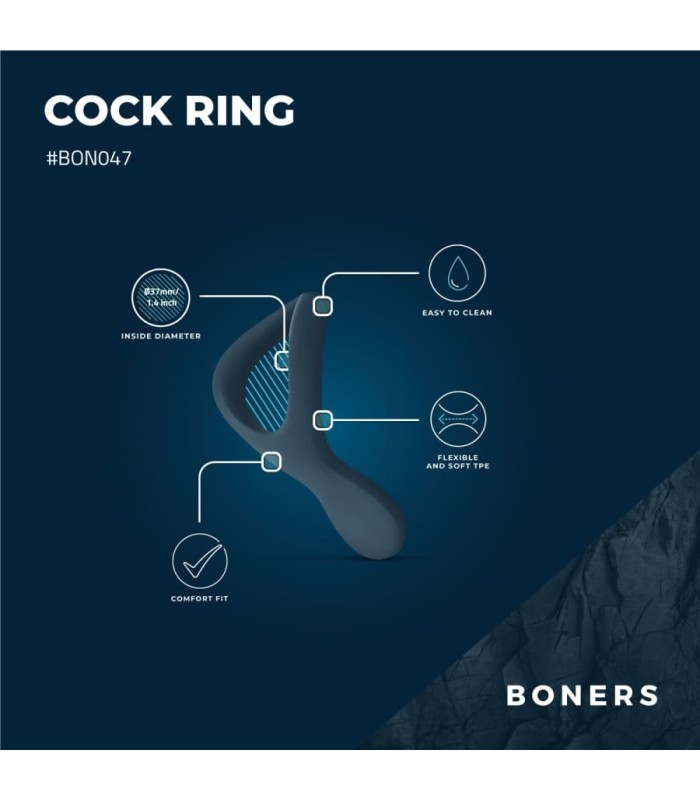 Cockring Silicone Langue Stimulante Boners