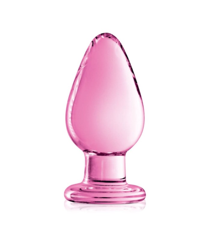 Plug Anal Verre Glossy Rose 5cm