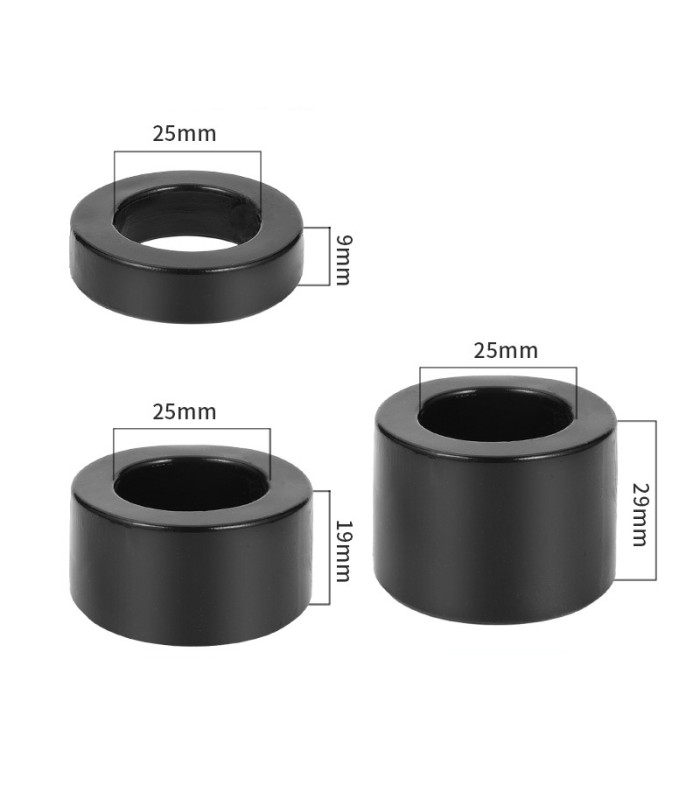 Lot de 3 Ballstretcher Extensibles 25mm Noir